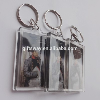 New products custom acrylic keychain/ keyring with logo