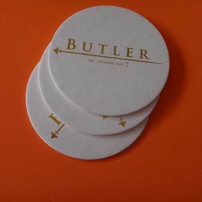 Paper material coaster with bronzing/ hot/ foil stamping